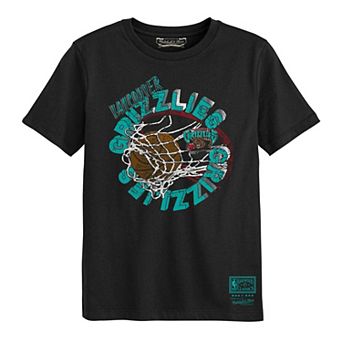Preschool Mitchell & Ness Black Vancouver Grizzlies Hardwood Classics In The Net T-Shirt