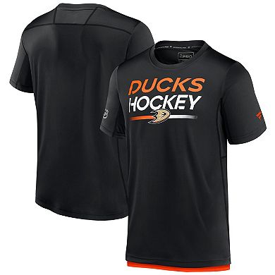 Men's Fanatics Black Anaheim Ducks Tech T-Shirt