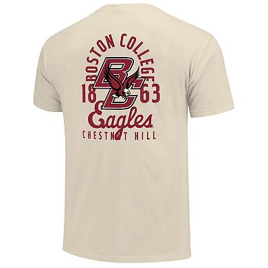 Men's Cream Boston College Eagles Comfort Colors Mascot Overlay T-Shirt