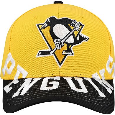 Men's Mitchell & Ness Gold/Black Pittsburgh Penguins Underarch Two-Tone Pro Crown Snapback Hat