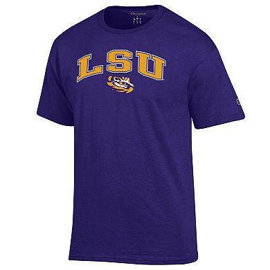 Men's Champion Purple LSU Tigers Arch Over Logo T-Shirt