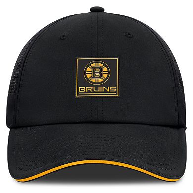 Men's Fanatics Black Boston Bruins Driver Adjustable Hat