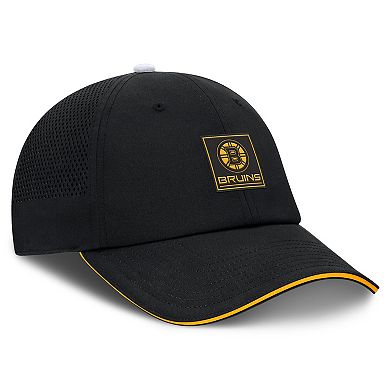 Men's Fanatics Black Boston Bruins Driver Adjustable Hat