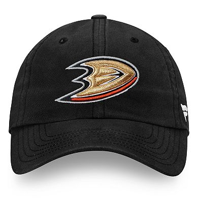 Men's Fanatics Black Anaheim Ducks Core Fundamental Adjustable Hat