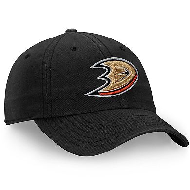 Men's Fanatics Black Anaheim Ducks Core Fundamental Adjustable Hat