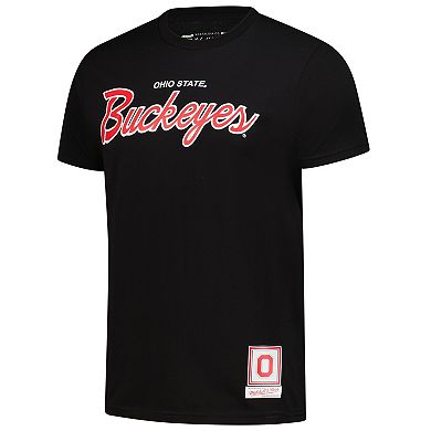 Men's Mitchell & Ness Black Ohio State Buckeyes Elite Script T-Shirt