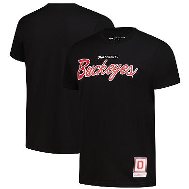 Men's Mitchell & Ness Black Ohio State Buckeyes Elite Script T-Shirt