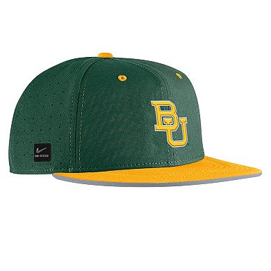 Men's Nike Green Baylor Bears On-Field True Performance Baseball Fitted Hat