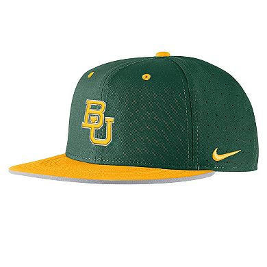Men's Nike Green Baylor Bears On-Field True Performance Baseball Fitted Hat