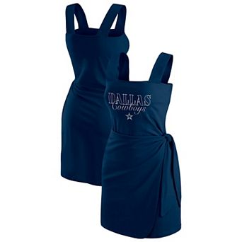 Women's WEAR by Erin Andrews Navy Dallas Cowboys Wrap Dress