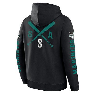 Men's Fanatics Black Seattle Mariners Big City Legacy Fleece Pullover Hoodie