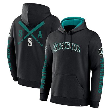 Men's Fanatics Black Seattle Mariners Big City Legacy Fleece Pullover Hoodie
