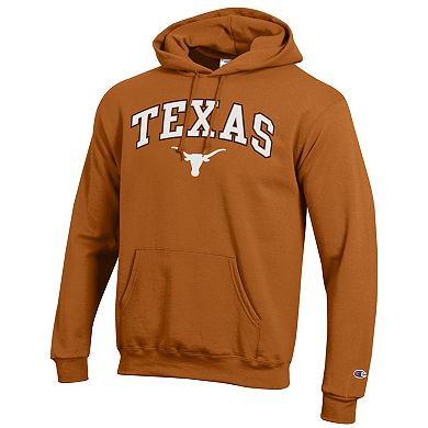 Men's Champion Texas Orange Texas Longhorns Arch Over Logo Pullover Hoodie