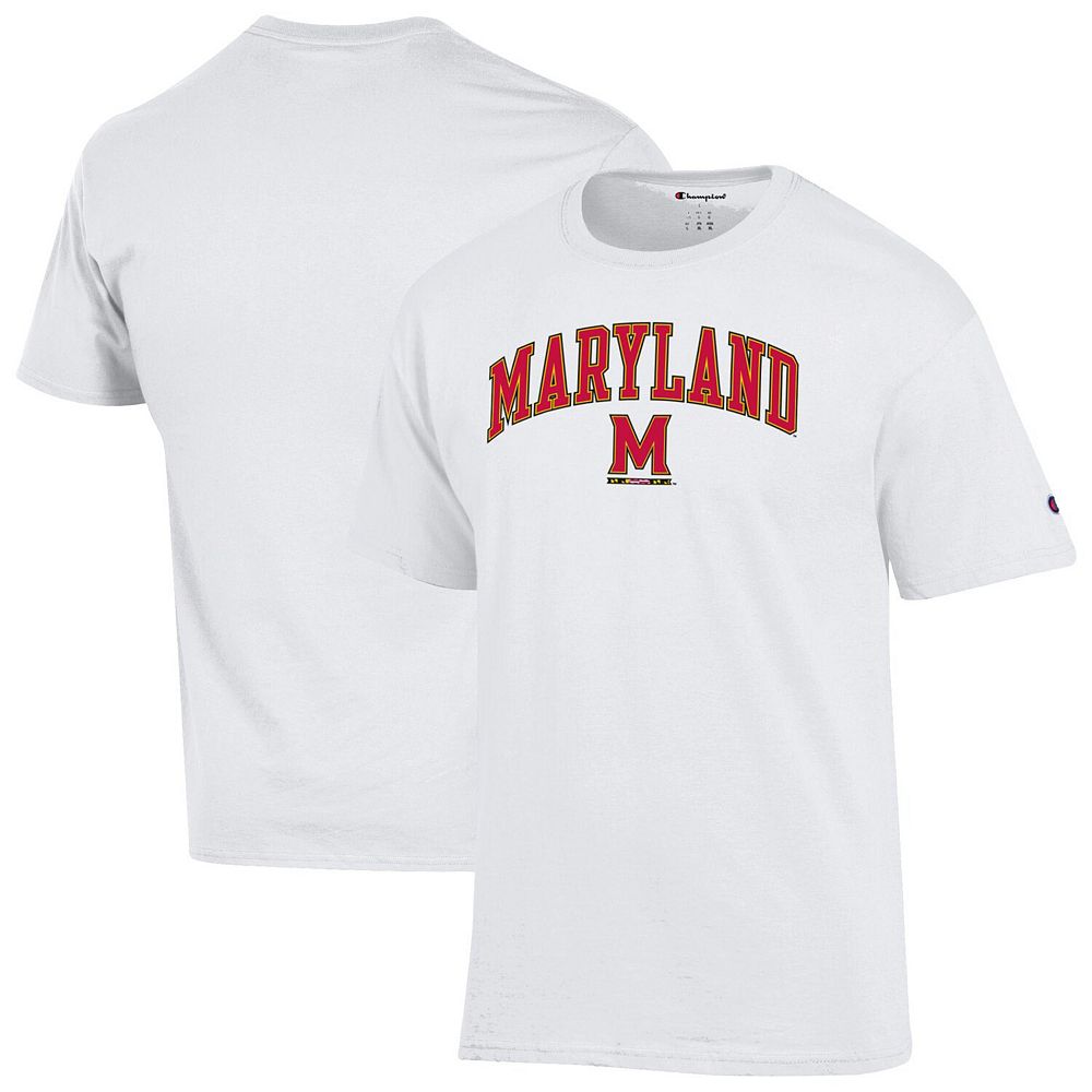 Men's Champion White Maryland Terrapins Arch Over Logo T-Shirt