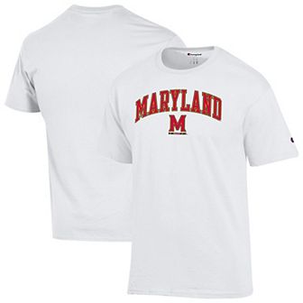 Men's Champion White Maryland Terrapins Arch Over Logo T-Shirt
