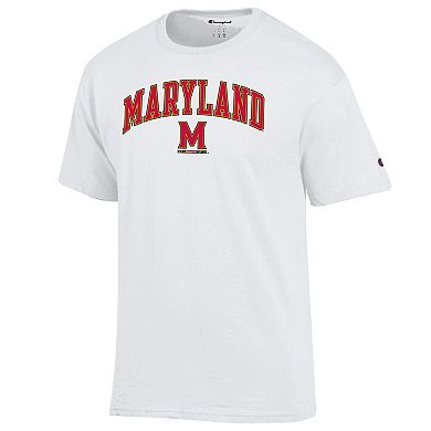 Men's Champion White Maryland Terrapins Arch Over Logo T-Shirt