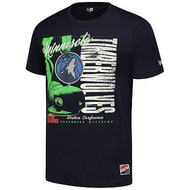 Men's New Era Navy Minnesota Timberwolves Distressed Throwback Vintage Color Pack T-Shirt