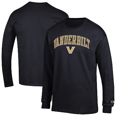 Men's Champion Black Vanderbilt Commodores Arch Over Logo Long Sleeve T-Shirt