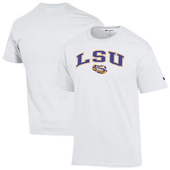 Men's Champion White LSU Tigers Arch Over Logo T-Shirt
