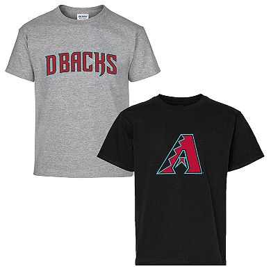 Youth Soft as a Grape Black/Gray Arizona Diamondbacks Two-Pack T-Shirt Set