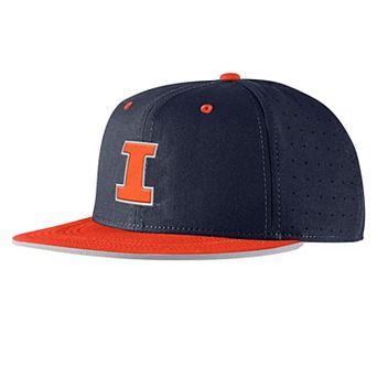 Men's Nike Navy Illinois Fighting Illini On-Field True Performance Baseball Fitted Hat