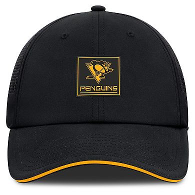 Men's Fanatics Black Pittsburgh Penguins Driver Adjustable Hat
