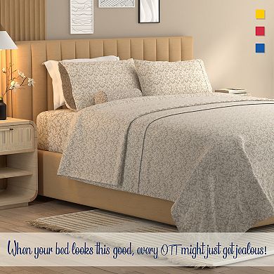Color Sense Cool & Crisp Percale Weave Cotton Sheet Set with Pillowcases