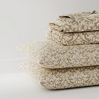 Color Sense Cool & Crisp Percale Weave Cotton Sheet Set with Pillowcases