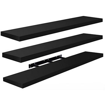 Sorbus 3 Pack 47 x 9.25 Inch Wall Mounted Floating Shelves - Stylish and Functional Storage