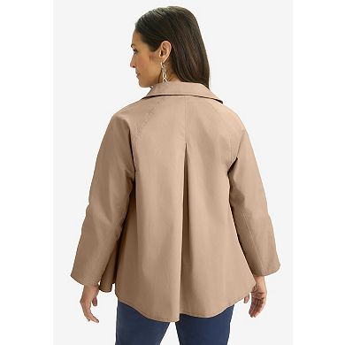 Jessica London Women's Plus Size Twill Swing Jacket