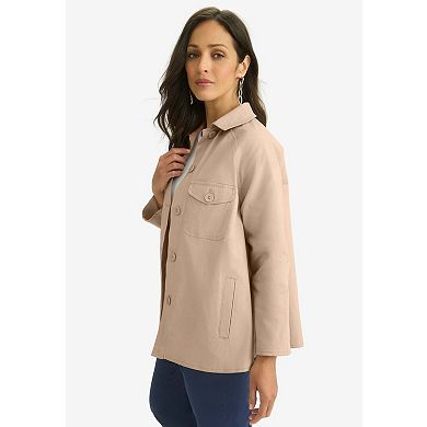 Jessica London Women's Plus Size Twill Swing Jacket