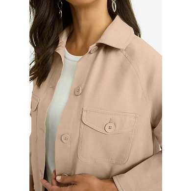 Jessica London Women's Plus Size Twill Swing Jacket