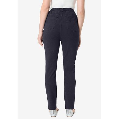 Roaman's Women's Plus Size Knit Jean Jegging