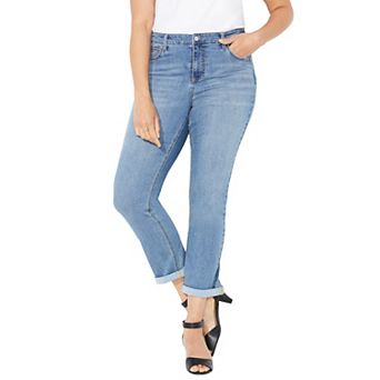 Catherines Women's Plus Size Girlfriend Roll Cuff Jean