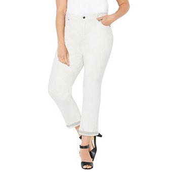 Catherines Women's Plus Size Girlfriend Roll Cuff Jean