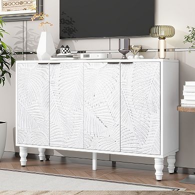 Merax 47.2'' Modern TV Stand, Entertainment Center Media Console with 2 Spacious Storage Space