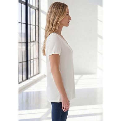 Roaman's Women's Plus Size Ultimate Short Sleeve Sweetheart Tee