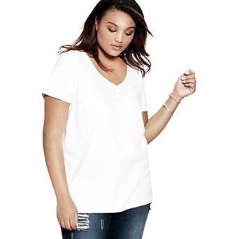 Roaman's Women's Plus Size Short Sleeve Sweetheart Ultimate Tee
