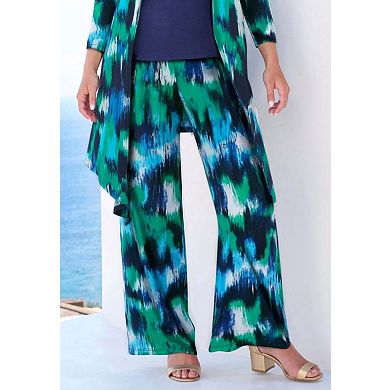 Roaman's Women's Plus Size Ultra Drape Pull-On Pant