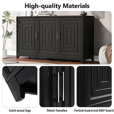 Merax TV Stand for TVs up to 65 Inches, Modern Entertainment Center Media Console Cabinet