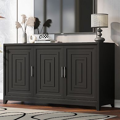 Merax TV Stand for TVs up to 65 Inches, Modern Entertainment Center Media Console Cabinet