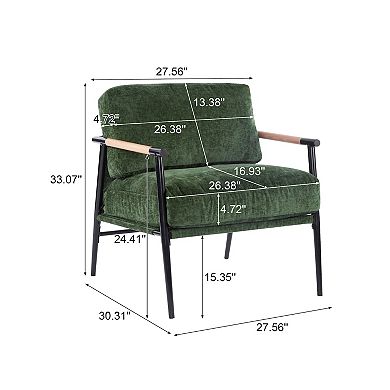 Merax 27.56" Modern Accent Chair with Plush Cushions