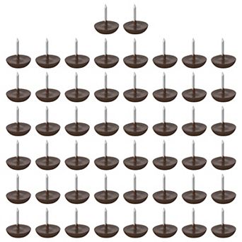 Plastic Nail-On Furniture Glides 50 pc 14.5mm Dia Table Chair Sofa Leg Floor Protectors