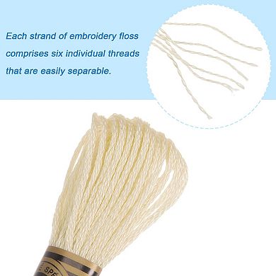12 Skeins Embroidery Floss 8m Each Egyptian Long Fiber Cotton Cross Stitch Thread 26S/2x6