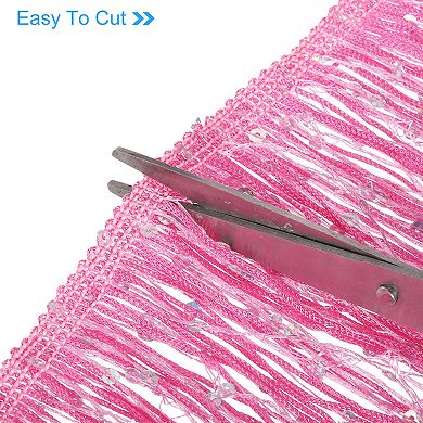 2 Yards of 10cm/4" Sequin Fringe Trim Sparkling DIY Fringe Tassel Trim Ribbon