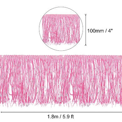 2 Yards of 10cm/4" Sequin Fringe Trim Sparkling DIY Fringe Tassel Trim Ribbon