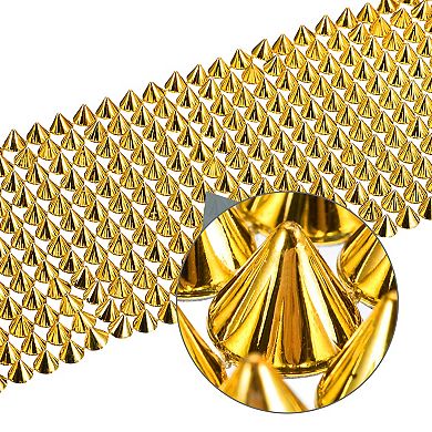 Sew Stitch on Cone Spikes Studs, Flat Back Spike Rivet Punk Trim Ribbon for DIY Clothing, Bags