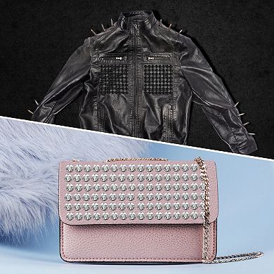 Sew Stitch on Cone Spikes Studs, Flat Back Spike Rivet Punk Trim Ribbon for DIY Clothing, Bags