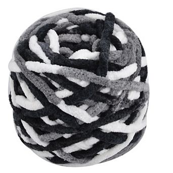 Polyester Household Festival Knitting Handicraft DIY Hat Blanket Scarf Yarn 100g Black Gray White