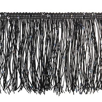 5 Yards of 10cm/4" Sequin Fringe Trim Sparkling DIY Fringe Tassel Trim Ribbon